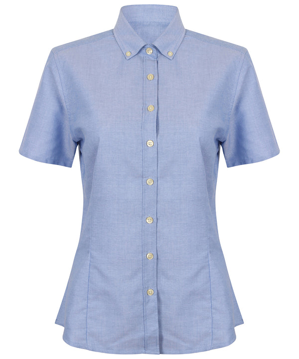 Henbury HB518 Women's modern short sleeve Oxford shirt