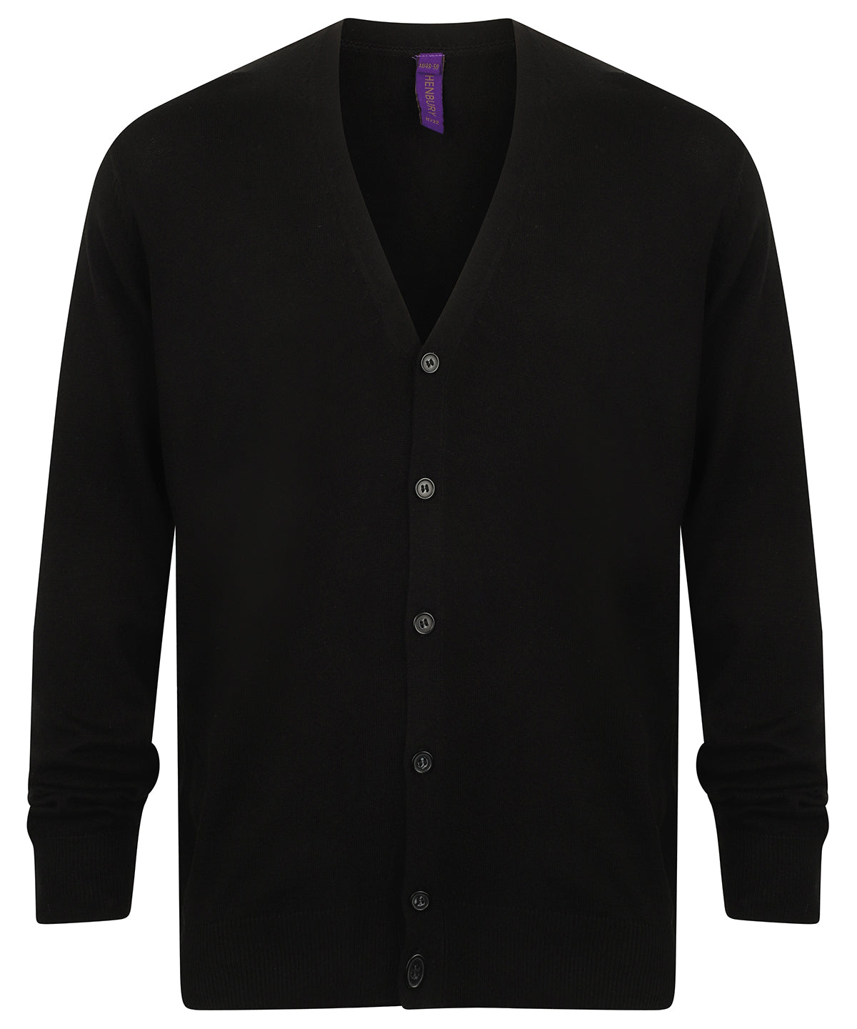 Henbury HB722 V-button cardigan