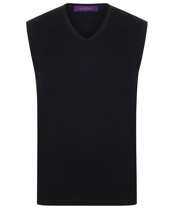 Henbury HB724 Sleeveless v-neck jumper