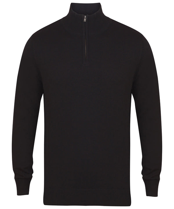 Henbury HB729 ¼ zip jumper