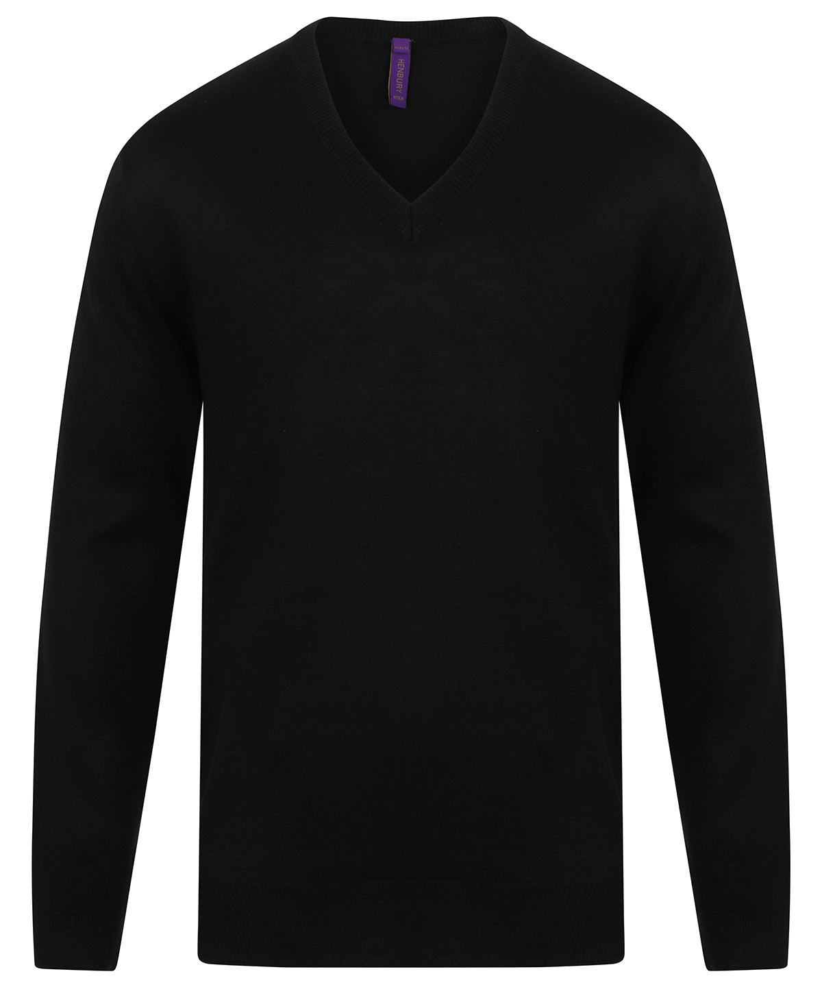 Henbury HB760 Cashmere touch acrylic v-neck jumper
