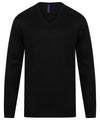 Henbury HB760 Cashmere touch acrylic v-neck jumper