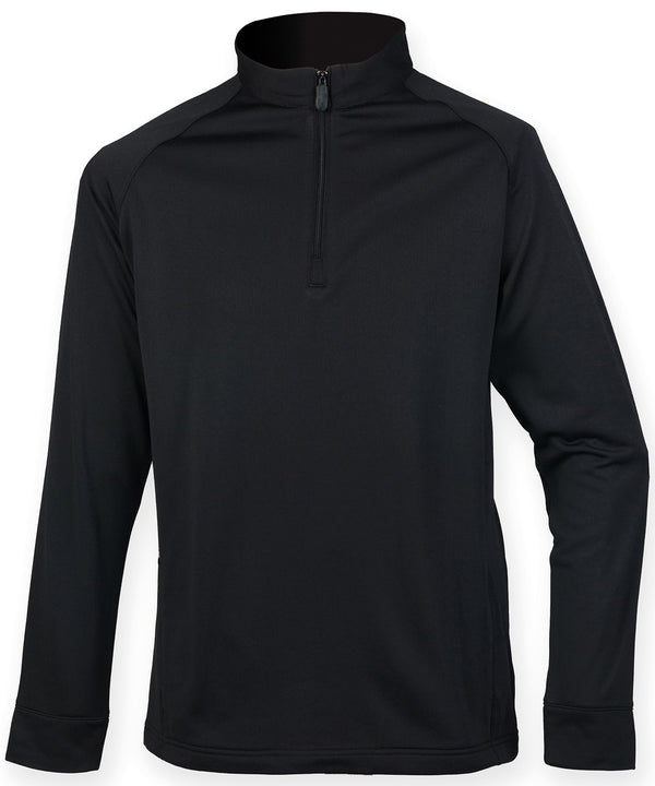 Henbury HB862 ¼ zip top with wicking finish