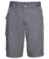 Russell J002M Polycotton twill workwear shorts — Convoy Grey
