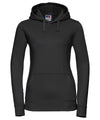 Russell J265F Women's authentic hooded sweatshirt — Black