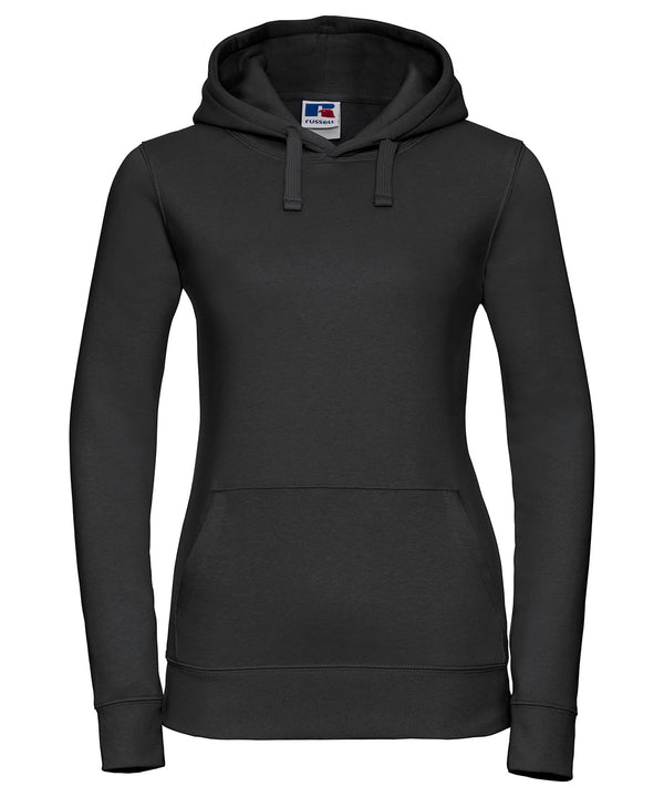 Russell J265F Women's authentic hooded sweatshirt — Black