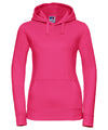 Russell J265F Women's authentic hooded sweatshirt — Fuchsia