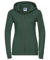 Russell J266F Women's authentic zipped hooded sweatshirt — Bottle Green
