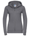 Russell J266F Women's authentic zipped hooded sweatshirt — Convoy Grey