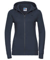 Russell J266F Women's authentic zipped hooded sweatshirt — French Navy