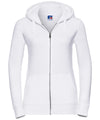 Russell J266F Women's authentic zipped hooded sweatshirt — White