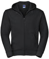 Russell J266M Authentic zipped hooded sweat — Black†