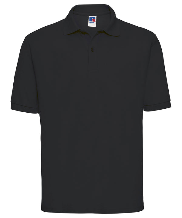 Russell J539M Classic polycotton polo — Black†