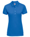 Russell J566F Women's stretch polo — Azure Blue