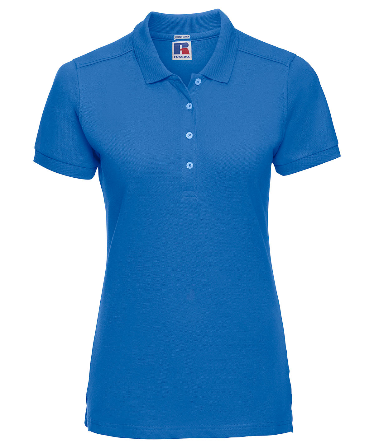 Russell J566F Women's stretch polo — Azure Blue