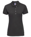 Russell J566F Women's stretch polo — Black