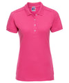 Russell J566F Women's stretch polo — Fuchsia