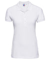 Russell J566F Women's stretch polo — White