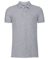 Russell J566M Stretch polo — Light Oxford