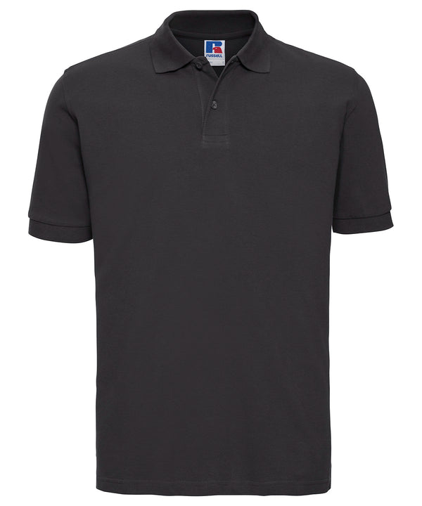 Russell J569M Classic cotton piqué polo — Black