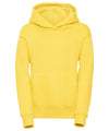 Russell J575B Kids hooded sweatshirt — Yellow