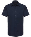Russell J923M Short sleeve easycare tailored Oxford shirt — Bright Navy