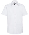 Russell J923M Short sleeve easycare tailored Oxford shirt — White