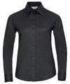 Russell J932F Women's long sleeve easycare Oxford shirt — Black