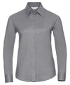 Russell J932F Women's long sleeve easycare Oxford shirt — Silver