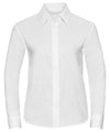 Russell J932F Women's long sleeve easycare Oxford shirt — White