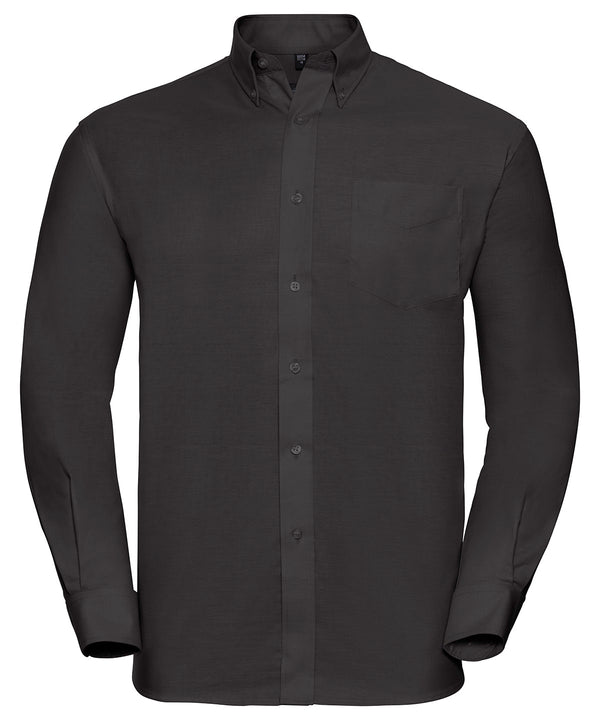 Russell J932M Long sleeve easycare Oxford shirt — Black