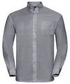 Russell J932M Long sleeve easycare Oxford shirt — Silver