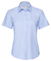 Russell J933F Women's short sleeve Oxford shirt — Oxford Blue