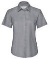 Russell J933F Women's short sleeve Oxford shirt — Silver