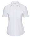 Russell J935F Women's short sleeve polycotton easycare poplin shirt — White