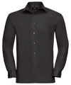 Russell J936M Long sleeve pure cotton easycare poplin shirt — Black