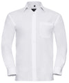 Russell J936M Long sleeve pure cotton easycare poplin shirt — White