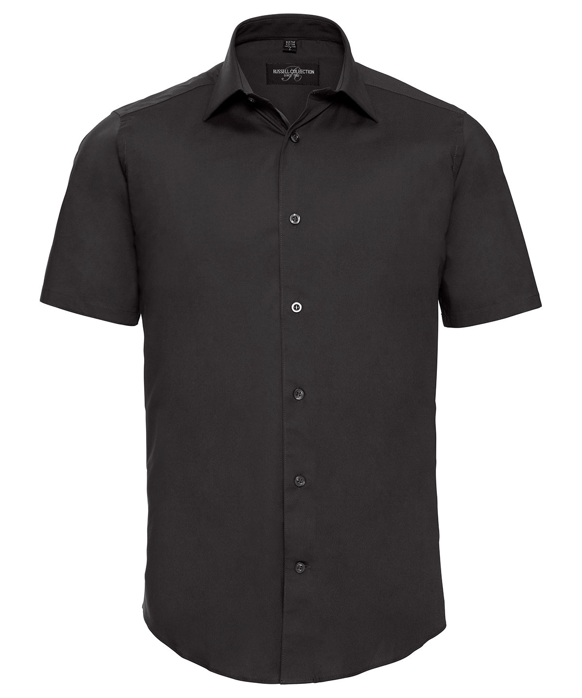 Russell J947M Short sleeve easycare fitted shirt — Black