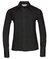 Russell J956F Women's long sleeve ultimate non-iron shirt — Black