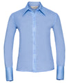 Russell J956F Women's long sleeve ultimate non-iron shirt — Bright Sky