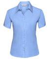 Russell J957F Women's short sleeve ultimate non-iron shirt — Bright Sky