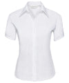 Russell J957F Women's short sleeve ultimate non-iron shirt — White