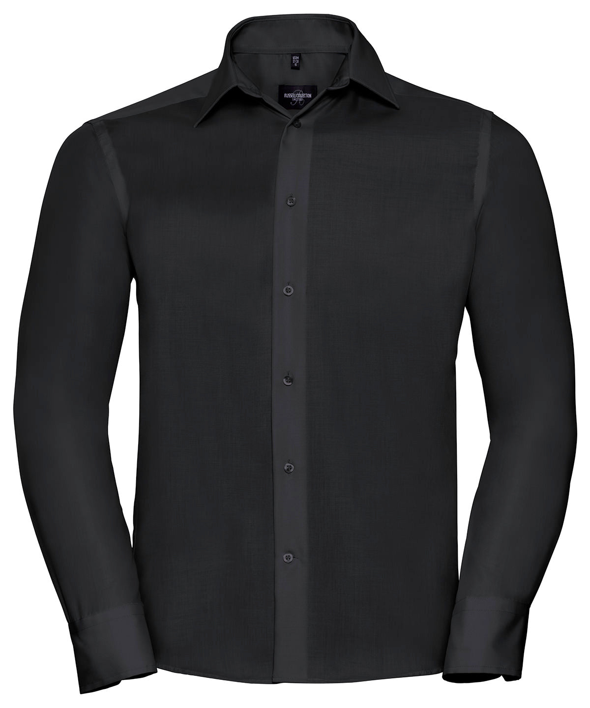 Russell J958M Long sleeve tailored ultimate non-iron shirt — Black