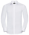 Russell J960M Long sleeve ultimate stretch shirt — White