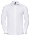 Russell J962M Long sleeve herringbone shirt — White