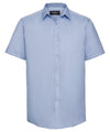 Russell J963M Short sleeve herringbone shirt — Light Blue