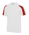 AWDis JC003 Contrast cool T - Arctic White/Fire Red