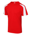 AWDis JC003 Contrast cool T - Fire Red/Arctic White