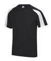 AWDis JC003 Contrast cool T - Jet Black/Arctic White*