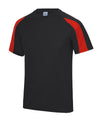 AWDis JC003 Contrast cool T - Jet Black/Fire Red*